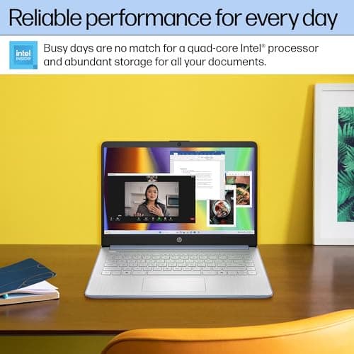 HP 14 Laptop Student Business 2025 Flagship Computer, AI Copilot, 4-Core 13th Gen Intel CPU, 16GB RAM 628GB Storage (128GB UFS+ 500GB Ext), 1-Yr Office 365, Long Battery HubxcelAccessory Win 11S Blue