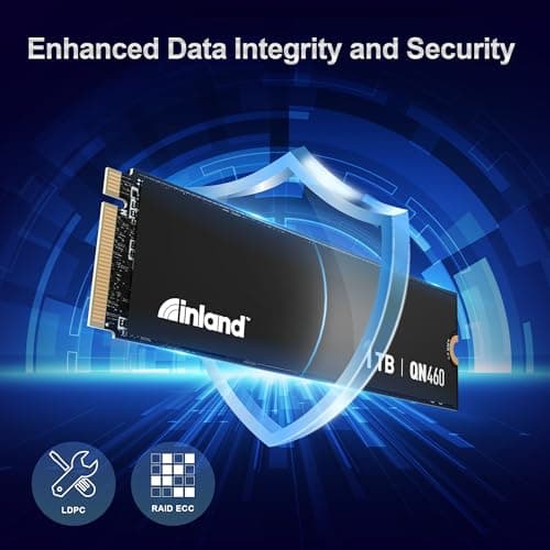 INLAND QN460 SSD 1TB Gen4 NVMe M.2 Internal Gaming Solid State Drive, Up to 6,000MB/s, Storage and Memory for Laptop & PC Desktop