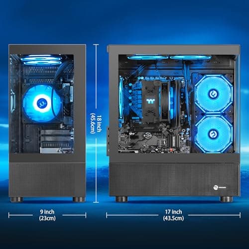 Desktop PC Computer AMD Ryzen 7 5700G 8 core 3.8GHz(up to 4.6GHz), 16GB DDR4 RAM 3200MHz,1TB NVME SSD,Tower Computer with 550W PSU, Windows 11 Home 64-bit for Home and Office.