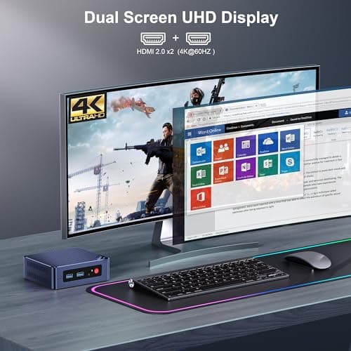 Beelink Mini PC, Mini S13 PRO Intel 13th N150(Up to 3.6GHz), 16GB DDR4 500GB SSD, Computer Support 4K Dual HDMI Display/WiFi6/BT5.2/USB3.2/WOL Home/Office