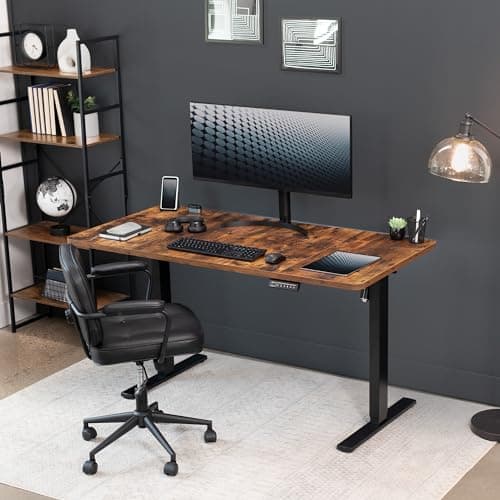 VIVO Universal 60 x 30 inch Table Top for Standard and Sit to Stand Height Adjustable Home and Office Desk Frames, Rustic Vintage Brown Desktop, DESK-TOP60-30N