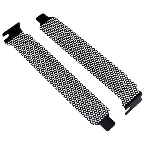 8PCS Computer PCI Dust Strips Black PCI Slot Covers, with Screws for Computer Cases (Black)
