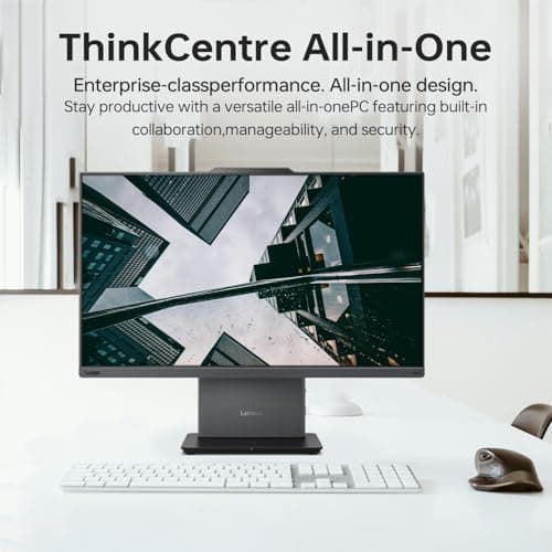 Lenovo ThinkCentre All-in-One Business Computer, 23.8" FHD Display, 13th Gen Intel 6-Core Processor, 32GB DDR5 RAM, 1TB PCIe SSD, Wi-Fi 6, HDMI, USB-C, Webcam, Windows 11 Pro