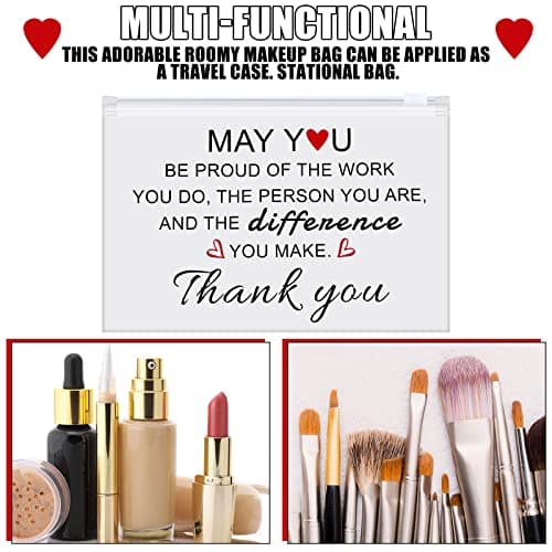 Sunnyray 60 Pcs Housekeeping Week Gifts Bulk 2025 Appreciation Gift Makeup Cosmetic Bag Bulk Thanks for Women Nurse Teacher Social Worker(Be Proud of the Work You Do)