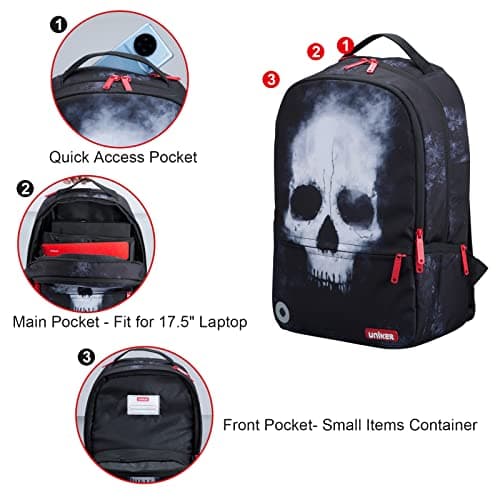 UNIKER Travel Laptop Backpack,Graffiti Backpack for Work,Men Daypacks Black,Designer Laptop Bag for 15.6 Inch,College Backpack Call of Duty Gamers