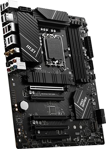 msi PRO B760-P WiFi DDR4 ProSeries Motherboard (Supports 12th/13th/14th Gen Intel Processors, LGA 1700, DDR4, PCIe 4.0, M.2, 2.5Gbps LAN, USB 3.2 Gen2, HDMI/DP, Wi-Fi 6E, Bluetooth 5.3, ATX)