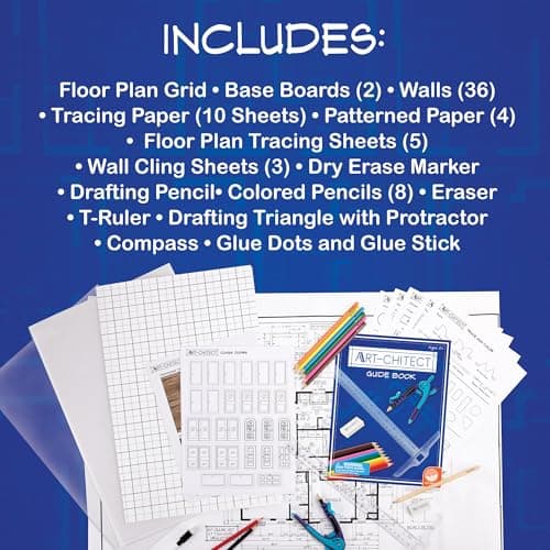 MindWare Art-chitect Home Model Building for Kids – 3D Architectural Design Kit for Kids Ages 8 and Up – Learn The Basics of Architecture As You Design Start to Finish