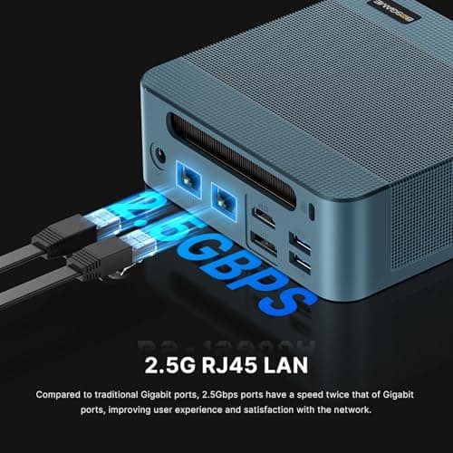 Mini PC Intel Core i9 12900H(14C/20T, up 5.0 GHz), 32GB DDR5 RAM 1TB PCIe SSD, Mini Desktop Computer Dual 2.5GbE/4x USB3.2/HDMI/DP/Thunderbolt 4