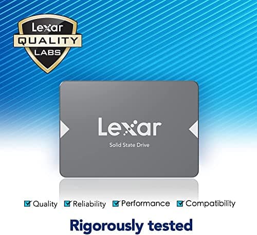 Lexar 512GB NS100 SSD 2.5 Inch SATA III Internal Solid State Drive, Up to 550MB/s Read, Gray (LNS100-512RBNA)