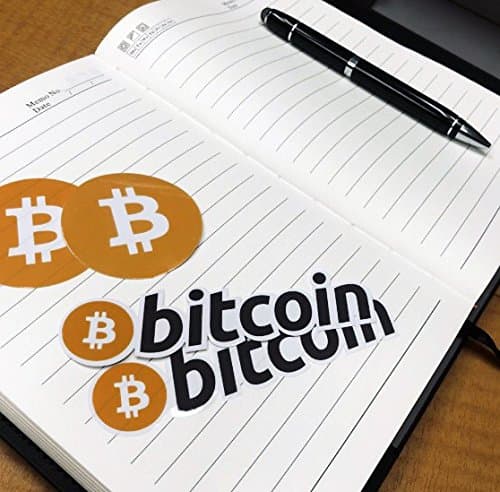 4-Pack Bitcoin Logo Vinyl Die-Cut Crypto Sticker Decal Set - 2 Designs Bitcoin BTC Coin Decals for Laptops, Notebooks, Etc - for Cryptocurrency Enthusiasts