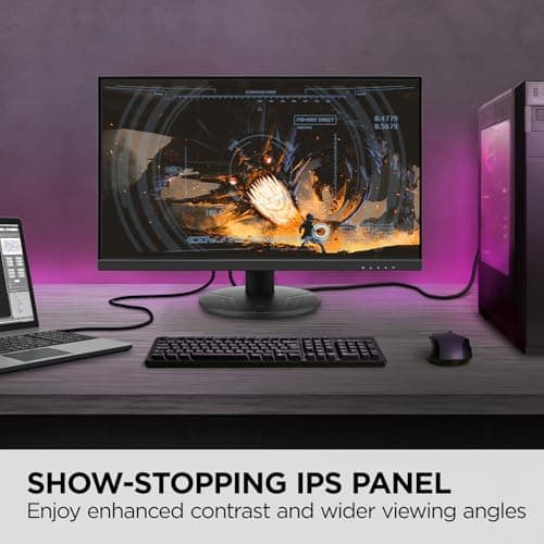 ViewSonic VX2416A 24 Inch 1080p 1ms 120Hz IPS Gaming Monitor with Eye Care, USB C, HDMI 1.4, and DisplayPort Inputs