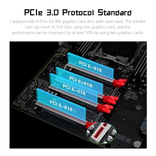 MACHINIST X99 Dual CPU Motherboard, Intel (5th/6th Gen) LGA 2011-V3 Computer Server Motherboards (E-ATX, PCIe 3.0, DDR4, Dual LAN, M.2, SATA 6Gb/s) for Intel Core i7, XEON E5 V3/V4 Series X99-D8 (Red)