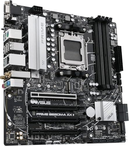 Micro Center AMD Ryzen 5 9600X CPU Processor Bundle with ASUS Prime B650M-A AX II Micro ATX Motherboard (DDR5, PCIe 5.0, Wi-Fi 6, USB 3.2 Gen 2)