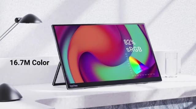 InnoView Portable Monitor 18.5 inch 100HZ 120% sRGB, 1080P FHD IPS Large Portable Monitors for Laptop USB C HDMI HDR Travel Monitor with Kickstand Mac PC Xbox PS4/5 Switch