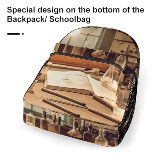 Vintage Chemistry Lab Backpack for Men Women Daypack Carry On Backpack for Travel Business Work Laptop Bag