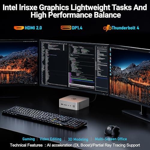 Beelink GTi13 Mini PC, Intel Core-i9 13900HK Processors (14C/20T,Up to 5.4GHz), 32GB DDR5 5200MHz 1TB SSD, Mini Computer Support Thunderbolt 4/PCle×8 Slot/WiFi6/2.5G LAN/Triple Display, AI Gaming pc