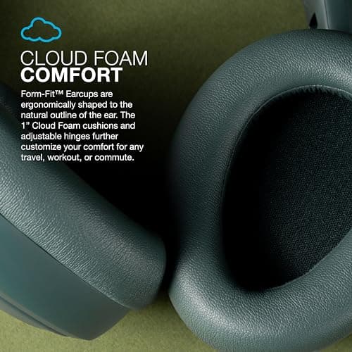 JLab JBuds Lux ANC Wireless Headphones, Sage, Hybrid Active Noise Cancelling, Customizable Sound, Spatial Audio Compatible, Premium Over-Ear Bluetooth Headset