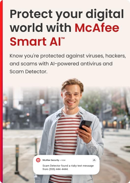 McAfee Total Protection 3-Device 2025 | Security Software Includes Antivirus, Secure VPN, Scam Protection, Identity Monitoring | 1-Year Subscription with Auto-Renewal | Download