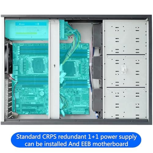 ZhenLoong full tower NAS computer case ITX MATX ATX EATX 15 bay hot swap server GPU Graphic workstation chassis, Black, Loong1