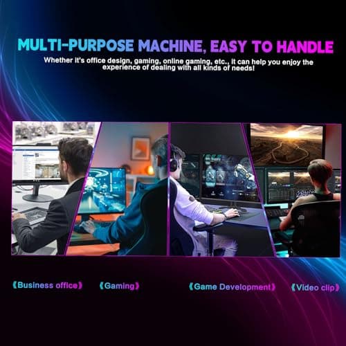 PC Desktop,AMD Ryzen 5 5600GT 3.6GHz,16GB DDR4 RAM 3200MHz,1TB NVME SSD,Supply WiFi/Bluetooth Support for Office, Light Entertainment, Video Editing