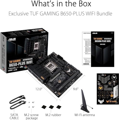 MICRO CENTER AMD Ryzen 7 7700X Desktop CPU Processorwith ASUS TUF Gaming B650-PLUS WiFi DDR5 PCIe 5.0 ATX Gaming Motherboard