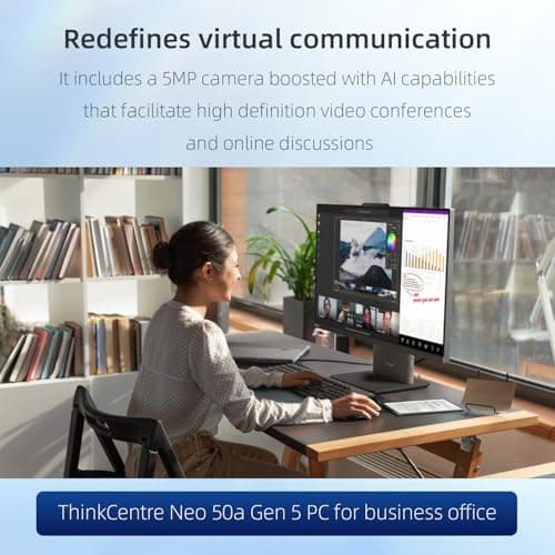 Lenovo ThinkCentre Neo 50a All-in-One Business Desktop, 27” FHD 100Hz Display, Intel Core i7-13620H, 32GB DDR5 RAM, 1TB SSD, Webcam, HDMI, Type-C, Wi-Fi 6, Wired Keyboard & Mouse, Windows 11 Pro