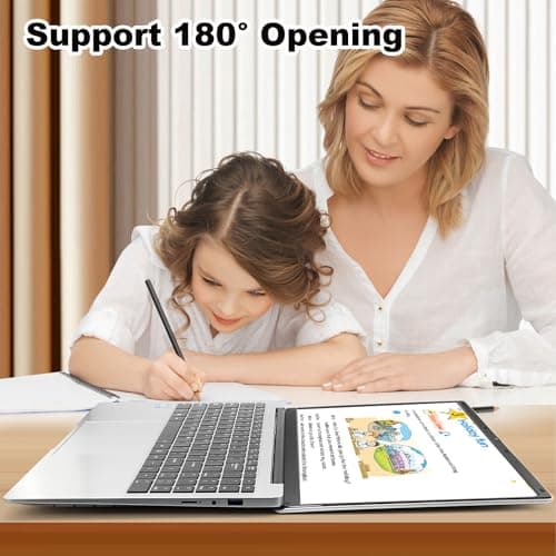 15.6" School Laptop,Compatible With Windows 11 Laptop Computer for Business ,8GB RAM 256GB SSD,Intel N4000, FHD 1920 x 1080 Screen,MS Office,WiFi,BT4,2xUSB3.0,Long Battery Life Student Computer