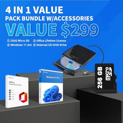HP 14 Business Student Laptop • w/Office Lifetime License & Free DVD Drive • Intel 4-Core CPU • 14" Anti-Glare Display • Copilot • Win 11 Pro • 16GB RAM • 128GB UFS • 256GB Extend Micro SD • Wi-Fi 6
