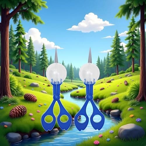 2-Pcs Blue Nature Exploration Tools - Ergonomic Scoopers and Clamps for Field Research and Outdoor Activities, Durable Plastic Design with Non-Slip Grip