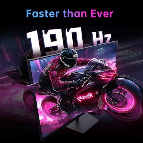 24 Inch 180Hz/190Hz Gaming Monitor, FHD PC Computer Monitor with Fast IPS Panel, HDR400, 133% sRGB, Bluelight Filter, 2 HDMI & 1 DP Port, Compatible Freesync and Wall Mountable, H24F8