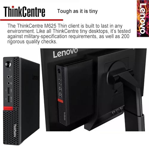 Lenovo ThinkCentre Mini Business Desktop, 16GB RAM, 256GB SSD, AMD Dual-Core Processor, Dual-Display Support, Wi-Fi, Bluetooth, USB, RJ-45, Keyboard&Mouse Included, Windows 11 Pro, Just 1 Liter Volume