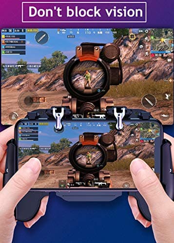 Mobile Phone PUBG Game Controller L1R1 Shoot and Aim Trigger Joystick Ergonomic Gamepad for PUBG Mobile/Knives Out,Phone Gaming Controller for 4.7''- 7.0'' Android & iOS (H6)