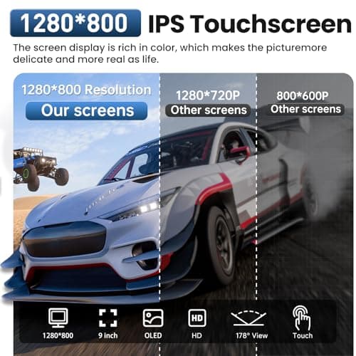 Car Radio Stereo for Dodge Ram 1500 2500 2013-2018: 9 inch Touchscreen Upgrade Radio DSP Stereo (2GB+32GB) Wireless CarPlay&Android Auto GPS Navigation 5G WiFi Bluetooth (Only fit Manual AC)