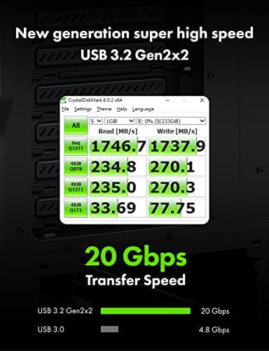GRAUGEAR 20Gbps USB 3.2 Gen 2x2 USB-C Front Panel Type-C Adapter, Motherboard Header Extension Cable, USB-C to USB3.2 Type-E Key-A 20-Pin Connector with PCIe Bracket, 23.6 in [G-AD-ETC-10G]