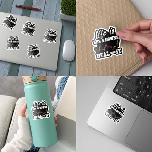 3 Pcs Life is Ups and Downs Day Trader Stock & Forex Trading Sticker Day Trader Forex Trading Chart Stock Trading Accessories Stickers Gift Laptop Bottle Phone Car Helmet Hard Hat Funny Gifts 3"x3"