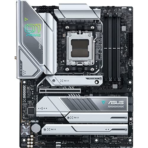 ASUS Prime X670E-PRO WiFi AMD X670 AM5 Ryzen™ Desktop 9000 8000 & 7000 ATX Motherboard with PCIe® 5.0, Four M.2 Slots, DDR5 Slots, USB 3.2 Gen 2x2 Type-C®, USB4® Support, WiFi 6E, and 2.5G Ethernet
