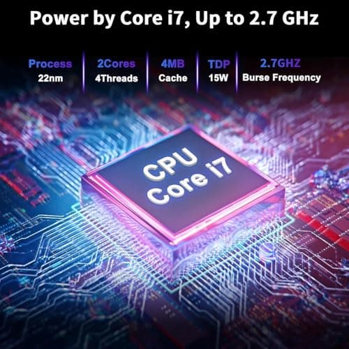 14.1" Laptop, Laptop Computer Core i7 Processor(Up to 2.7GHz), Student Laptop 8GB DDR3 256GB SSD, FHD IPS Laptop PC Wifi5 BT4.2 USB3.0 * 3 Ethernet Port*1 HDMI*1 SD Slot*1 Audio Jack*1