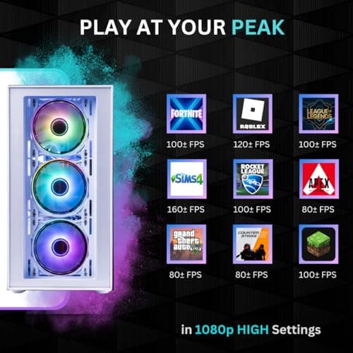 NOVATECH Phantom - Prebuilt Gaming PC Desktop Computer - RTX 3050 - Intel i7 Xeon 3.5GHz - 16GB RAM - 512GB M.2 SSD WiFi/BT, Win 11 Pro - Gaming Computer Tower, Pre Built PC Gaming - 1 Year Warranty
