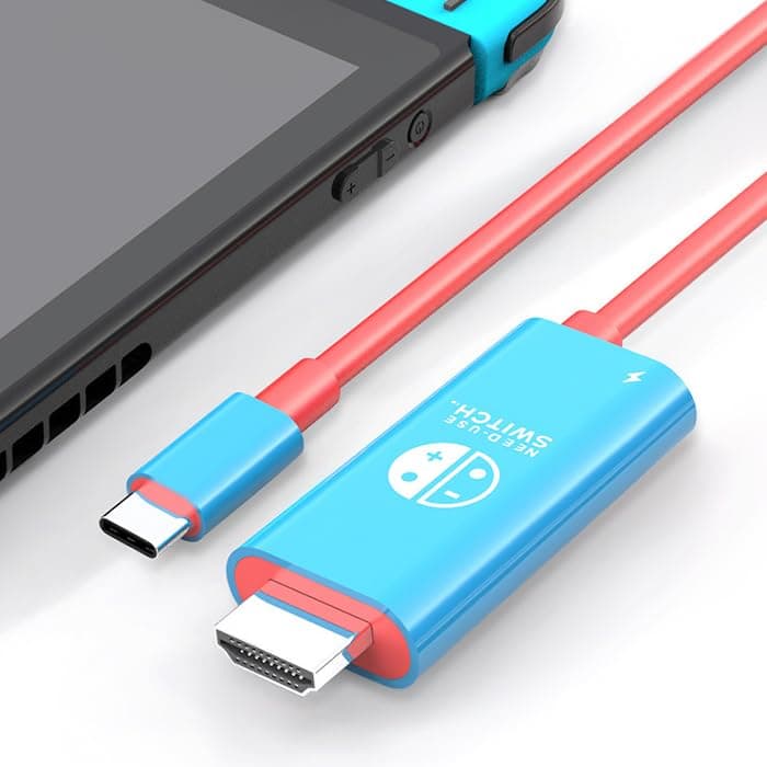 MaxRenard Switch HDMI Cable Portable Dock for Nintendo Switch NS/OLED 4K USB C to HDMI TV Adapter Connector for Switch Game Playing Monitor Screen Mirroring,Replace Original Bulky Dock (2M)