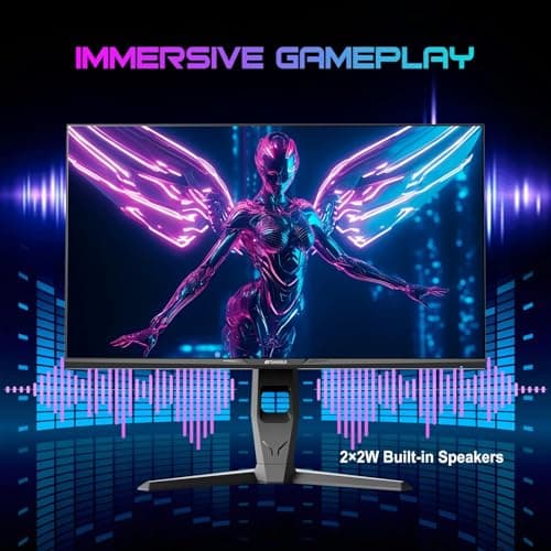 SANSUI 27 inch WQHD 180Hz Gaming Monitor 1440P-AMD FreeSync 1ms DCI-P3 93% Fast IPS Computer Monitor,Height Adjustable Vertical/Horizontal Rotating, 2×DisplayPort/HDMI 丨HDR丨Low Motion Blur