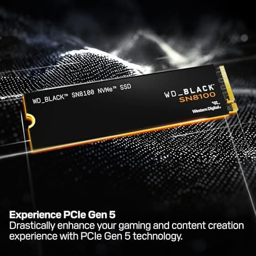 WD_BLACK 2TB SN8100 NVMe SSD Internal Solid State Drive - Gen 5 PCIe 5.0x4, M.2 2280, Seq. Read Speeds Up to 14,900 MB/s, Best for AI Applications, Gaming, and Video Editing - WDS200T1X0M