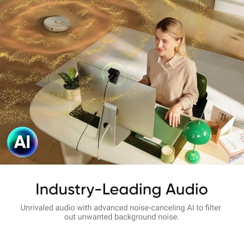 Insta360 Link 2C Tripod Bundle - 4K Webcam for PC/Mac, 1/2" Sensor, Auto Framing, HDR, AI Noise-Canceling Mic, Gesture Control for Streaming, Video Calls, Gaming, Works with Zoom, Teams, Twitch & More