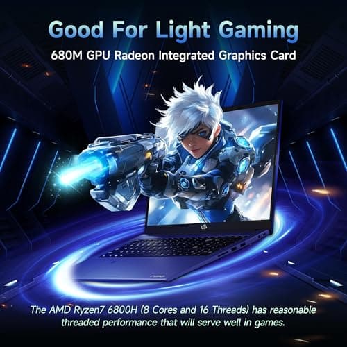 NIMO 17.3" IPS FHD-Gaming-Laptop, 8 Cores AMD Ryzen 7 6800H 32GB DDR5 RAM 1TB SSD (Beat Intel i7-12700H, Up to 4.7GHz) AMD Radeon 680M GPU-Computer with 100W Type-C Backlit Keyboard, Fingerprint