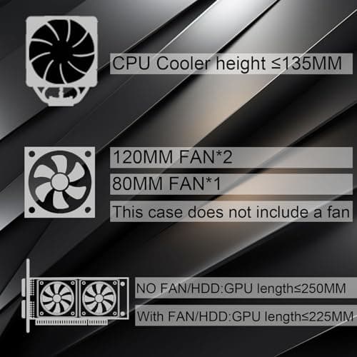 matx case,itx case,High Airflow Micro ATX PC Case, Support MATX, Mini-ITX, Micro ATX case Slim with USB3.0x1 I/O Port, Black Without Fans