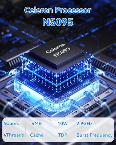 15.6" Laptop PC- Quad-Core N95 Processor (Up to 3.4GHz) Laptop Computer 16GB DDR4 512GB SSD, Students Business Laptop Support Touch ID,WiFi, BT4.2, HDMI, USB 3.0