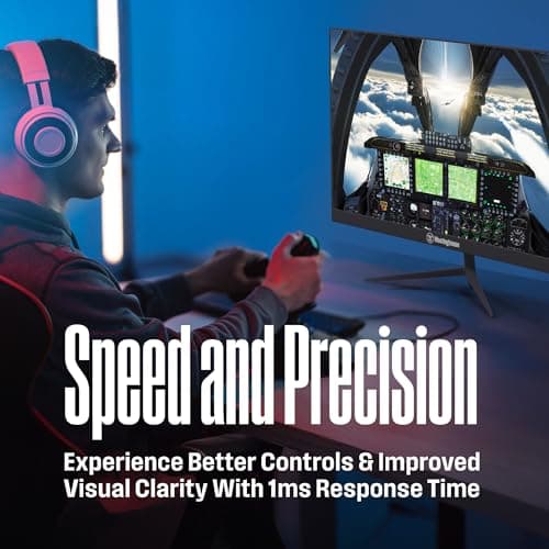 Westinghouse 27 Inch Flat Gaming Monitor, 180Hz, 1ms, AMD FreeSync Support, Low Motion Blur, 1080p Full HD IPS Display, for Office, PC & Console Games with Built in Speakers, 1x DisplayPort, 2X HDMI