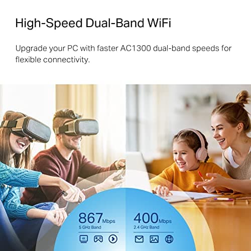 TP-Link Nano USB WiFi Adapter for PC(Archer T3U Nano)-AC1300 2.4G/5G Dual-Band Wireless Network Transceiver Adapter for Desktop PC, Travel Size, Supports Windows 11,10, 8.1, 8, 7 / up to Mac OS 10.15