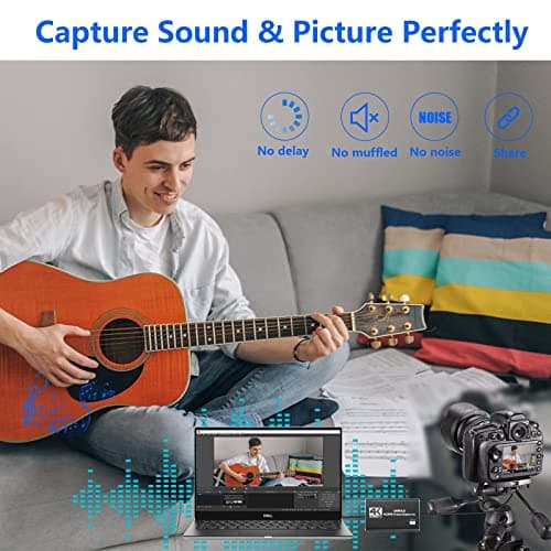 Capture Card Nintendo Switch, Video Capture Card, Game Capture Cards 4K 1080P 60FPS, HDMI to USB 3.0 Capture Cards for Streaming Work with PS4/PC/OBS/Camera