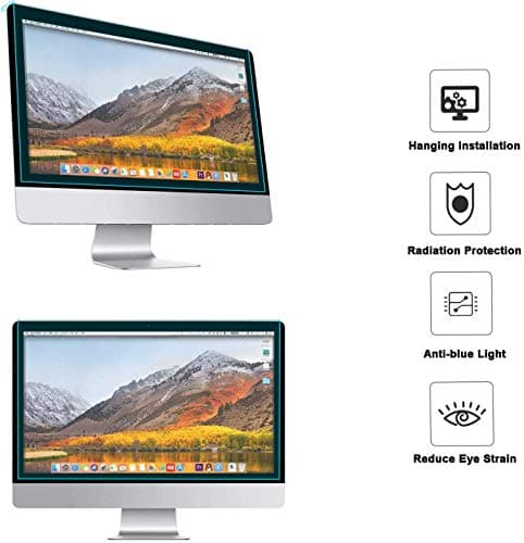 MOSISO 23-24 inch Computer Blue Light Blocking Screen Protector Anti-UV Eye Protection Filter Film Panel for Diagonal 23,23.6,23.8,24 inch 16:9 Widescreen Desktop PC LED Monitor(21.26x13.39 inch/LxW)