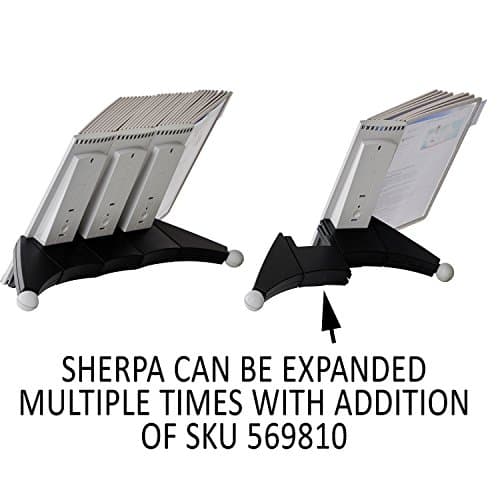 Durable Desktop Reference System with 10 Double-Sided Panels - Letter-Size 8.5" x 11" Inches - Gray SHERPA Design - Desk Reference Organizer